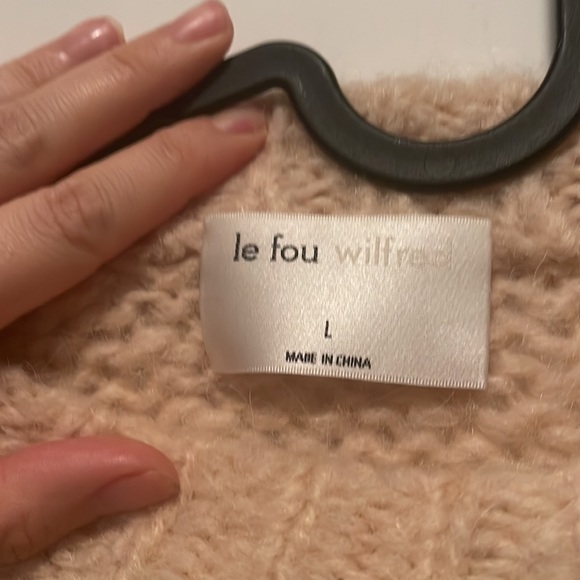 Wilfred Le Fou Alapaca Blend Pearl Crew Neck Sweater - Size L - Picture 5 of 5